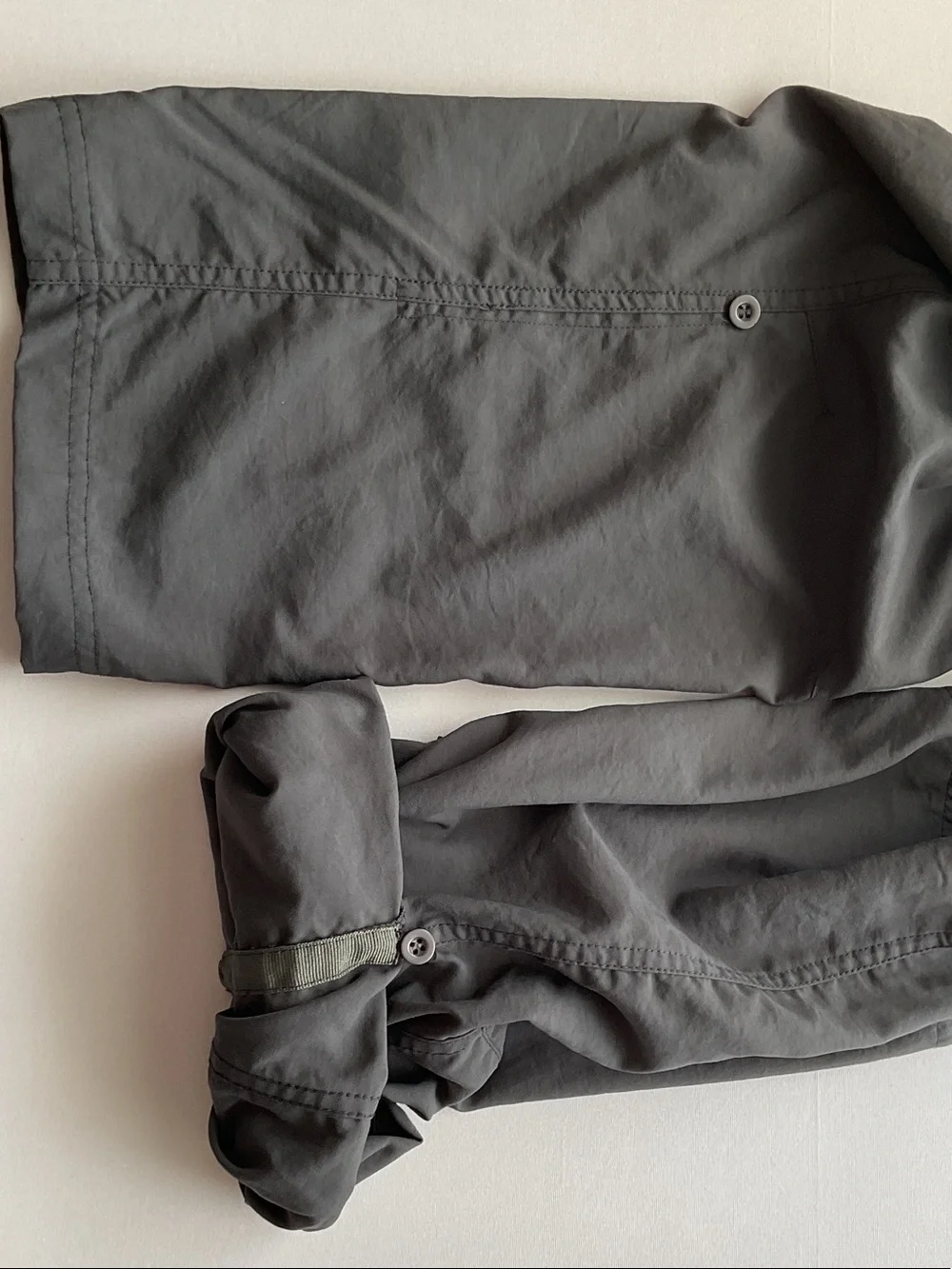 Men's Dark Gray Cargo Pants with Elastic Waist UPF 50 Adjustable Length